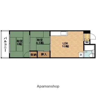 グリーンハイツ【5階】の間取り