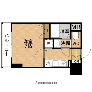 ララプレイスザ・京橋ステラ【5階】の間取り