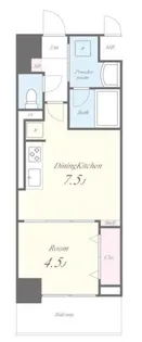 リュエルうめきた【6階】の間取り