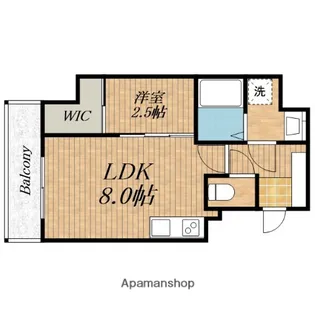 KRYSTAL FIMETH 2番館【7階】の間取り