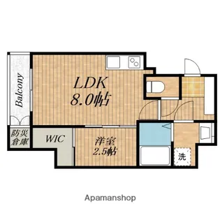 KRYSTAL FIMETH 2番館【2階】の間取り