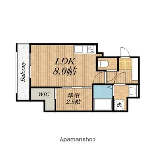 KRYSTAL FIMETH 2番館【4階】の間取り