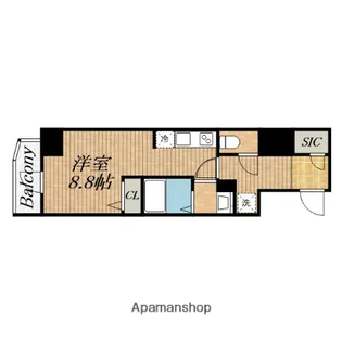 メトローサ 谷町六丁目サウス【9階】の間取り