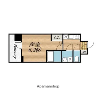 エスリードレジデンス梅田クラスシティ【4階】の間取り