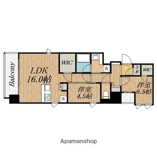 スプランディッド本町グラン【8階】の間取り