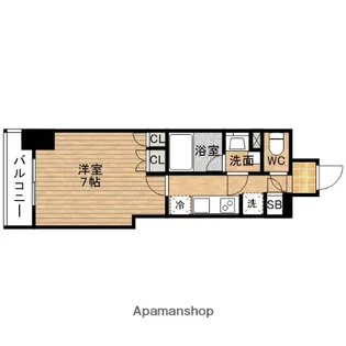 コンフォリア・リヴ博労町一丁目Q【3階】の間取り