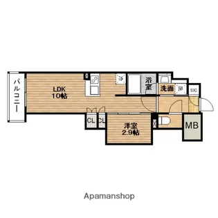 コンフォリア・リヴ博労町一丁目Q【3階】の間取り