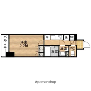 コンフォリア・リヴ博労町一丁目Q【3階】の間取り