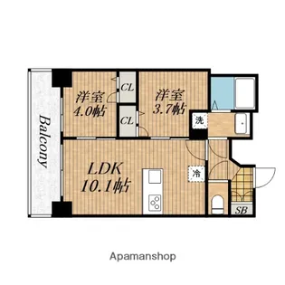 プレサンス九条グランデリーヴ【11階】の間取り