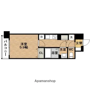 ジオエント福島野田レジデンス【4階】の間取り