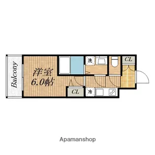 エスリードレジデンス大阪福島シティスクエア【5階】の間取り