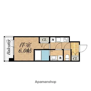 エスリードレジデンス大阪福島シティスクエア【2階】の間取り
