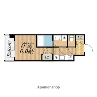 エスリードレジデンス大阪福島シティスクエア【9階】の間取り