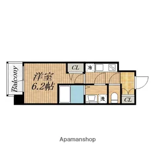 エスリードレジデンス大阪福島シティスクエア【4階】の間取り