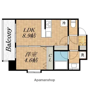 ルフォンプログレ南森町【3階】の間取り