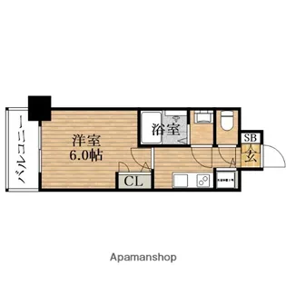 エスリード京橋グレイス【6階】の間取り