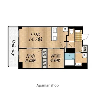 サンエール南堀江【5階】の間取り