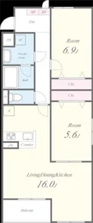 SOUTH COAT(サウスコート)【2階】の間取り