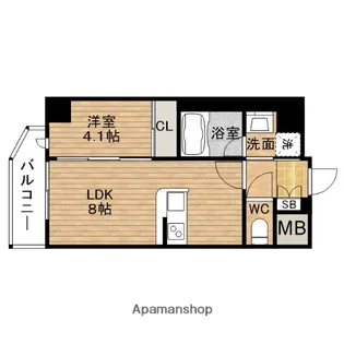 コンフォリア・リヴ北浜高麗橋【6階】の間取り
