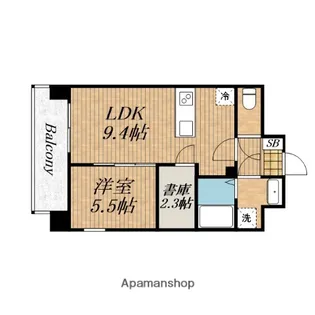 パークス堺筋本町【2階】の間取り