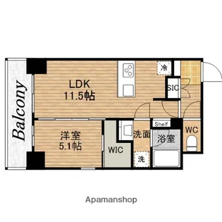 JP noie 上町台龍造寺【10階】の間取り