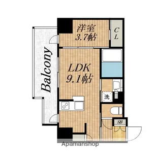 ソルティア天神橋一丁目【11階】の間取り
