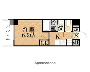 プレサンス扇町駅前【3階】の間取り