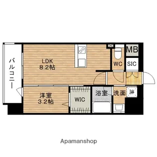 レオンコンフォート九条アルバ【9階】の間取り