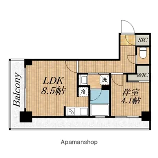 京町堀ビューアパートメント【3階】の間取り