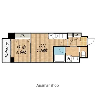 京町堀ビューアパートメント【3階】の間取り