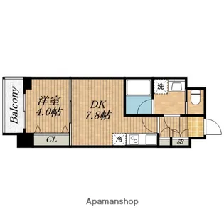 京町堀ビューアパートメント【3階】の間取り