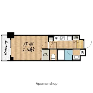 京町堀ビューアパートメント【11階】の間取り