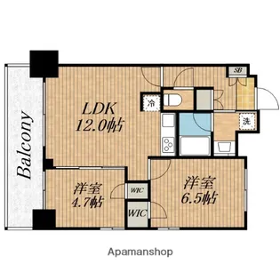 京町堀ビューアパートメント【12階】の間取り