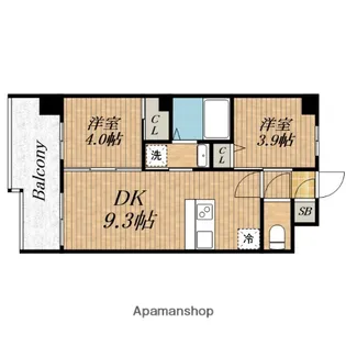 SERENITEFRANC谷町四丁目アリエ(セレニテフラン)【12階】の間取り