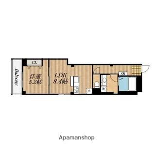 ソレイユ上汐【3階】の間取り