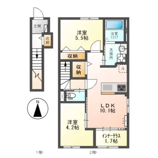 ラ・ルーチェⅡ【2階】の間取り