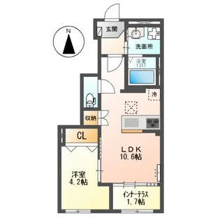 ラ・ルーチェⅡ【1階】の間取り