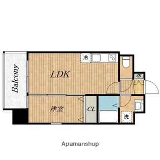 ALZA北堀江【3階】の間取り