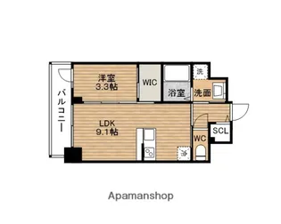 S-RESIDENCE松屋町asence【4階】の間取り