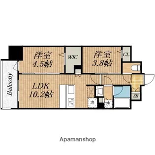 アーバネックス東梅田【6階】の間取り