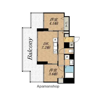 ALZA北浜【12階】の間取り
