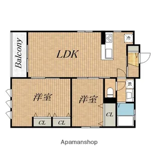 エムズ谷六【3階】の間取り