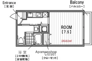 エスライズ四ツ橋【3階】の間取り