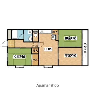 大阪府吹田市五月が丘西【マンション】の間取り