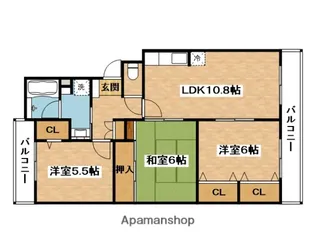 マンショングランドモナーク【4階】の間取り