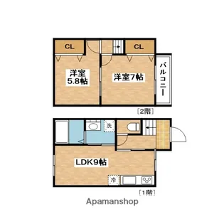 メゾネットK【1階】の間取り