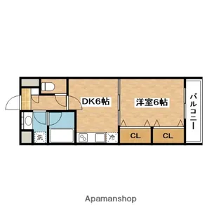 フロンティア中川【2階】の間取り
