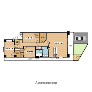 エールグラン千里丘オープンヒルズ【1階】の間取り
