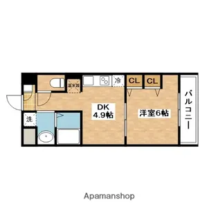 第18関根マンション【8階】の間取り