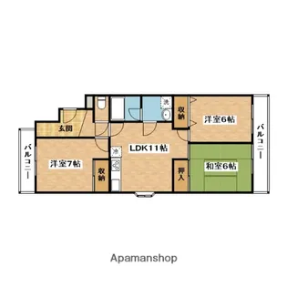 パールハイツ【2階】の間取り